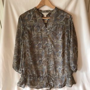 CB Paisley Blouse with Built-in Tank